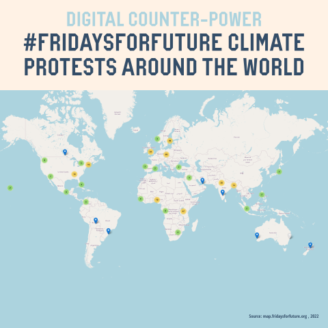 Digital counter-power: climate protests around the world