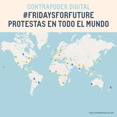 Contrapoder digital #FridaysForFuture protestas en todo el mundo