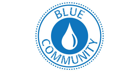 Blue community logo