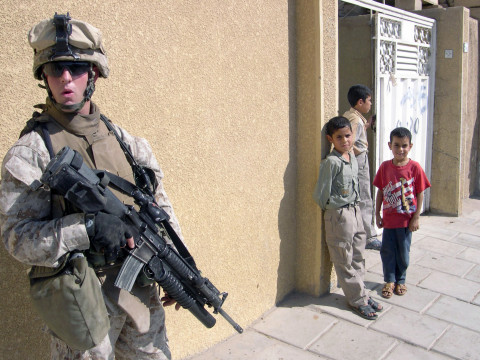 . USMC Marines assigned to the 2nd Marine Division are conducting counter-insurgency operations with Iraqi Security Forces (ISF)