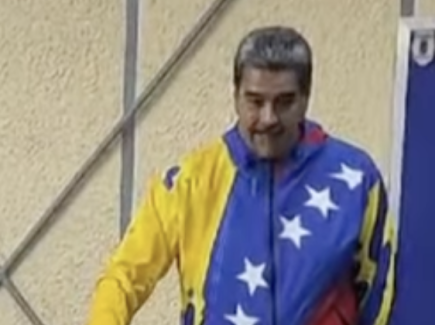 Nicolás Maduro casting his vote in the 2024 Venezuelan presidential election